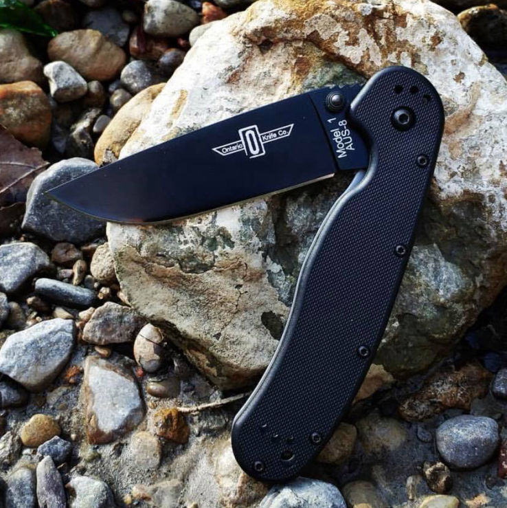 Нож Ontario Rat-1 Black Blade